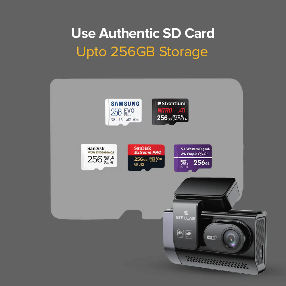 STELLAR DRIVE SD-03 Pro Car Dashcam 4K+2.5K - Trytime Stores Pvt.Ltd